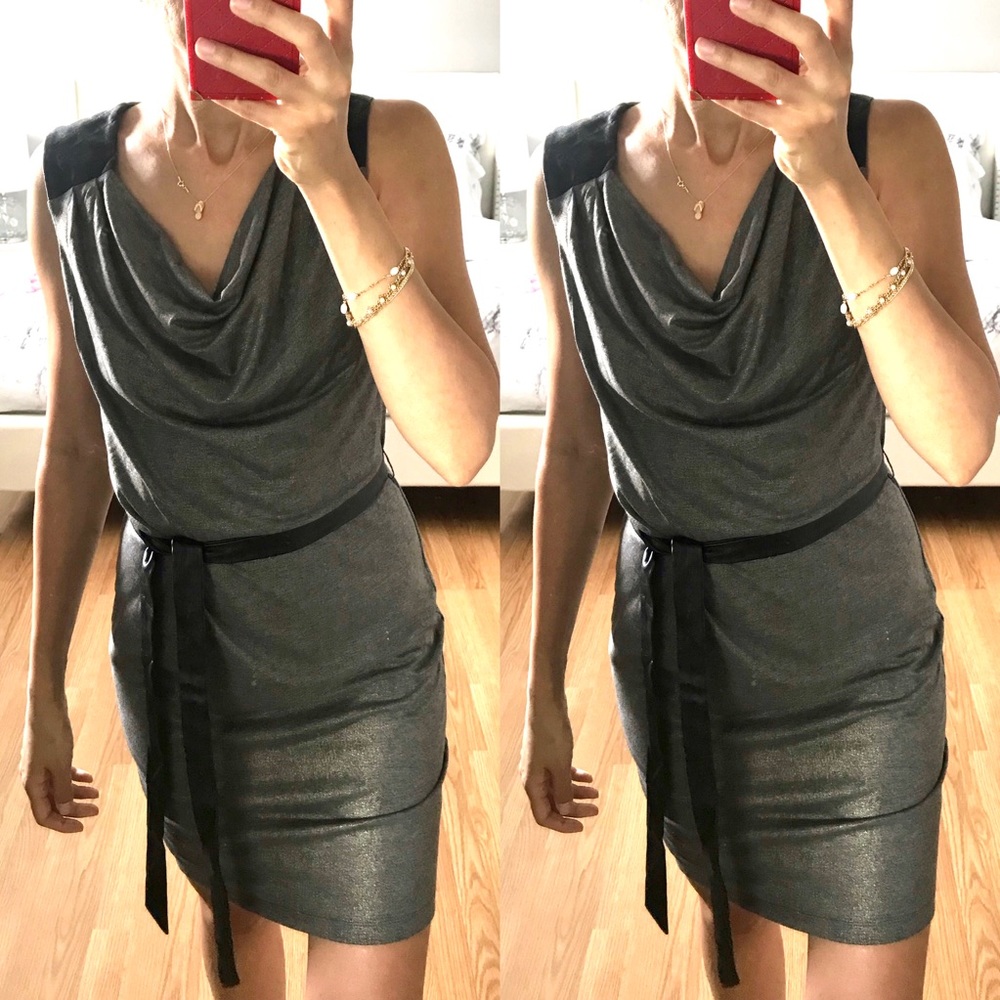 Morgan mini cocktail gold shinny dress